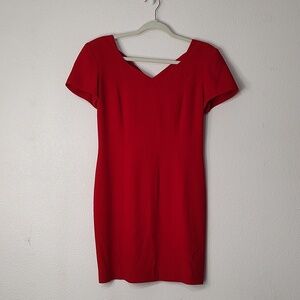 Vintage Preview Collection Red Short Sleeve Dress Size 6